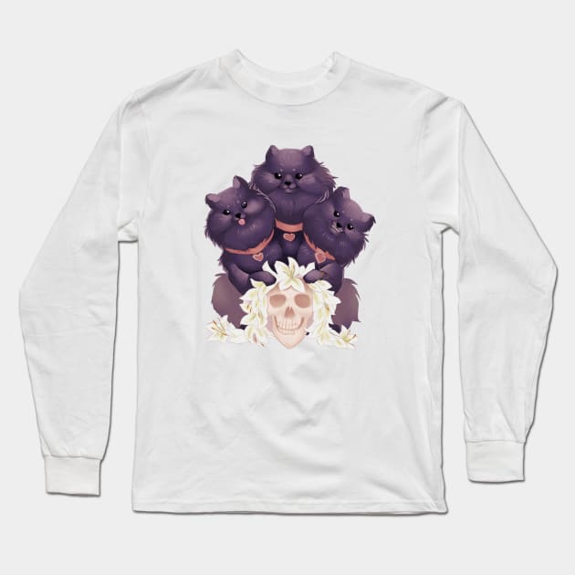 Cutie Cerberus Long Sleeve T-Shirt by LHolton